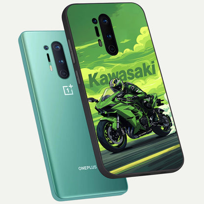  Greenery Sky phone case For OnePlus 8 Pro showing premium glass back cover with detailed artwork