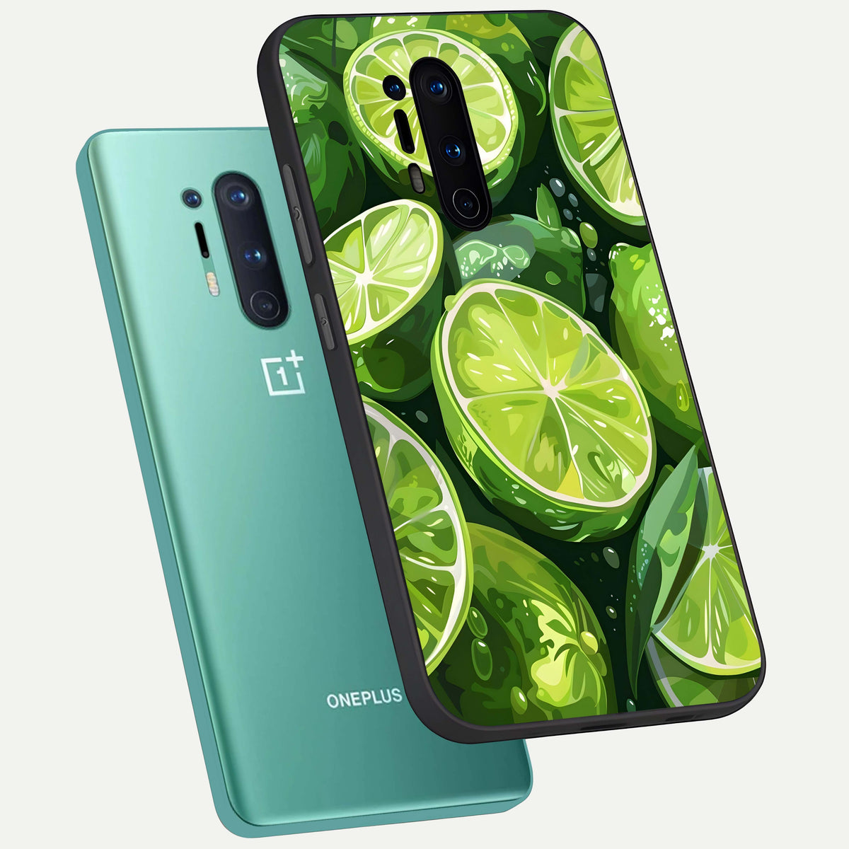  Green Kawasaki phone case For OnePlus 8 Pro showing premium glass back cover with detailed artwork