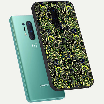  Green Lemon phone case For OnePlus 8 Pro showing premium glass back cover with detailed artwork