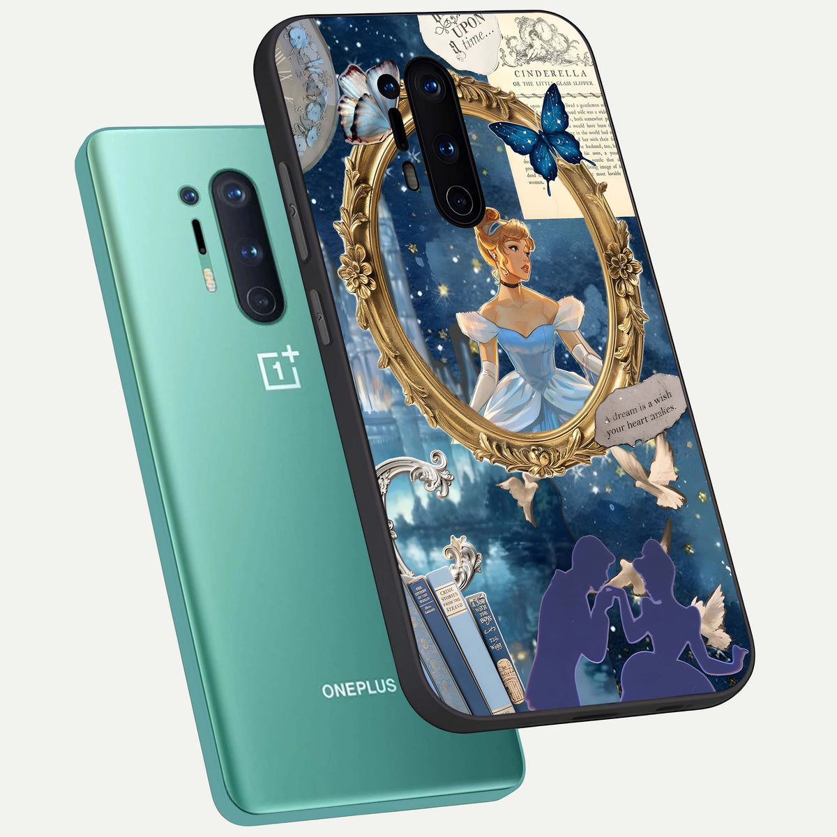 Midnight Queen phone case For OnePlus 8 Pro showing premium glass back cover with detailed artwork
