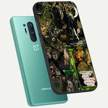  Mystic Woods Secret phone case For OnePlus 8 Pro showing premium glass back cover with detailed artwork
