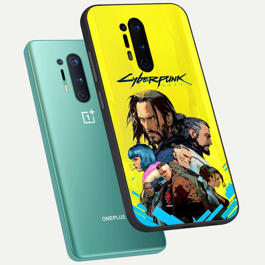  Neon Rebel Genesis phone case For OnePlus 8 Pro showing premium glass back cover with detailed artwork