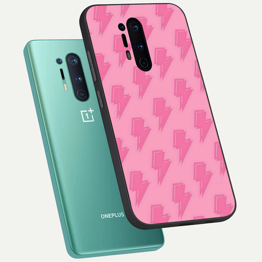  Pink Moo Magic phone case For OnePlus 8 Pro showing premium glass back cover with detailed artwork