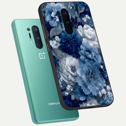  Royal Bloom Garden phone case For OnePlus 8 Pro showing premium glass back cover with detailed artwork