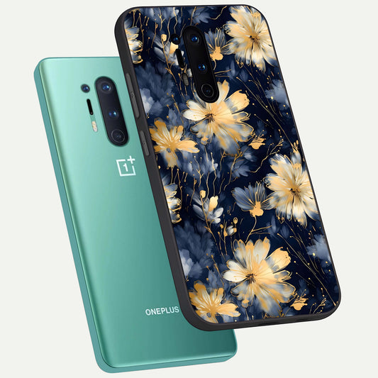  Royal Petal Dream phone case For OnePlus 8 Pro showing premium glass back cover with detailed artwork