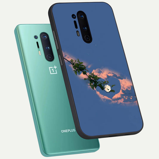  Sky Under Tree phone case For OnePlus 8 Pro showing premium glass back cover with detailed artwork