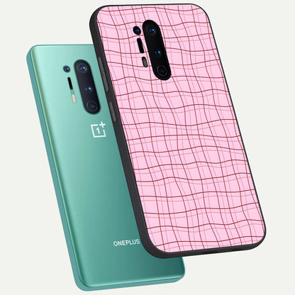  Soft Grid Bliss phone case For OnePlus 8 Pro showing premium glass back cover with detailed artwork