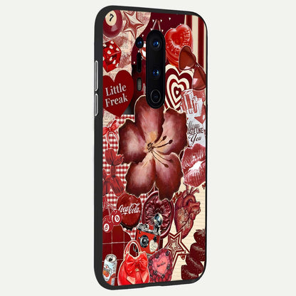  Aesthetic Little Freak back cover For OnePlus 8 Pro slim fit glass case with vibrant aesthetic design