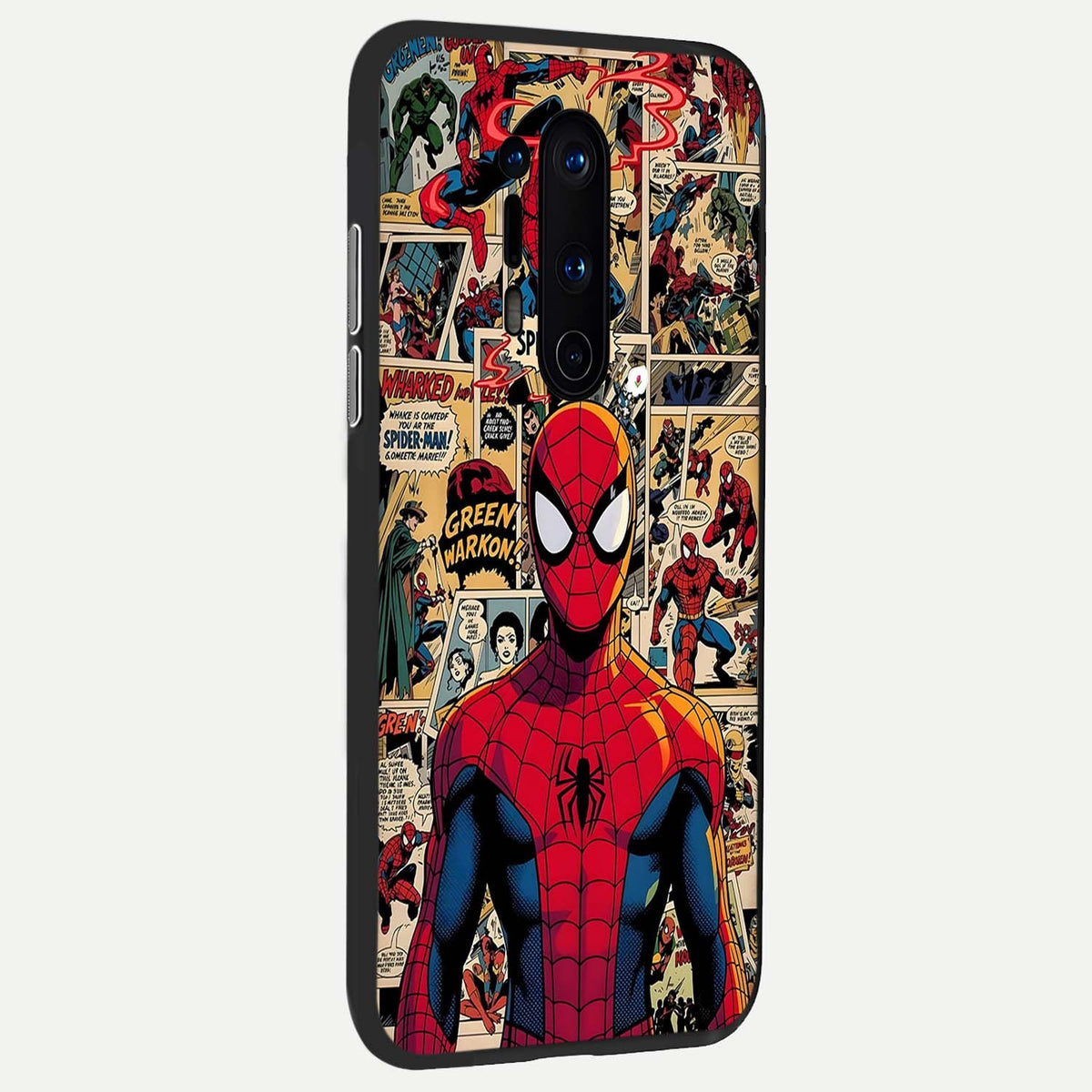  Aesthetic Spider back cover For OnePlus 8 Pro slim fit glass case with vibrant aesthetic design