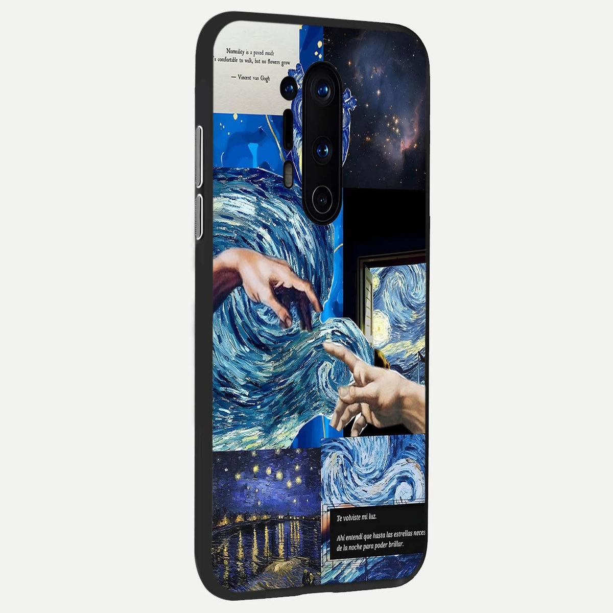  Aesthetic Vando Hands back cover For OnePlus 8 Pro slim fit glass case with vibrant aesthetic design