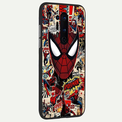  Aesthetic Wonder Spider back cover For OnePlus 8 Pro slim fit glass case with vibrant aesthetic design