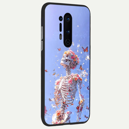  Bloom Beyond Bones back cover For OnePlus 8 Pro slim fit glass case with vibrant aesthetic design