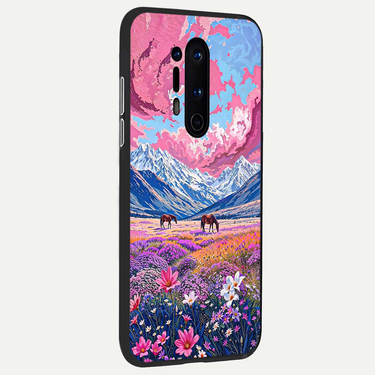  Blossom Valley Dream back cover For OnePlus 8 Pro slim fit glass case with vibrant aesthetic design