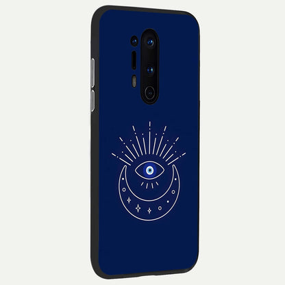  Blue Evil Eye back cover For OnePlus 8 Pro slim fit glass case with vibrant aesthetic design