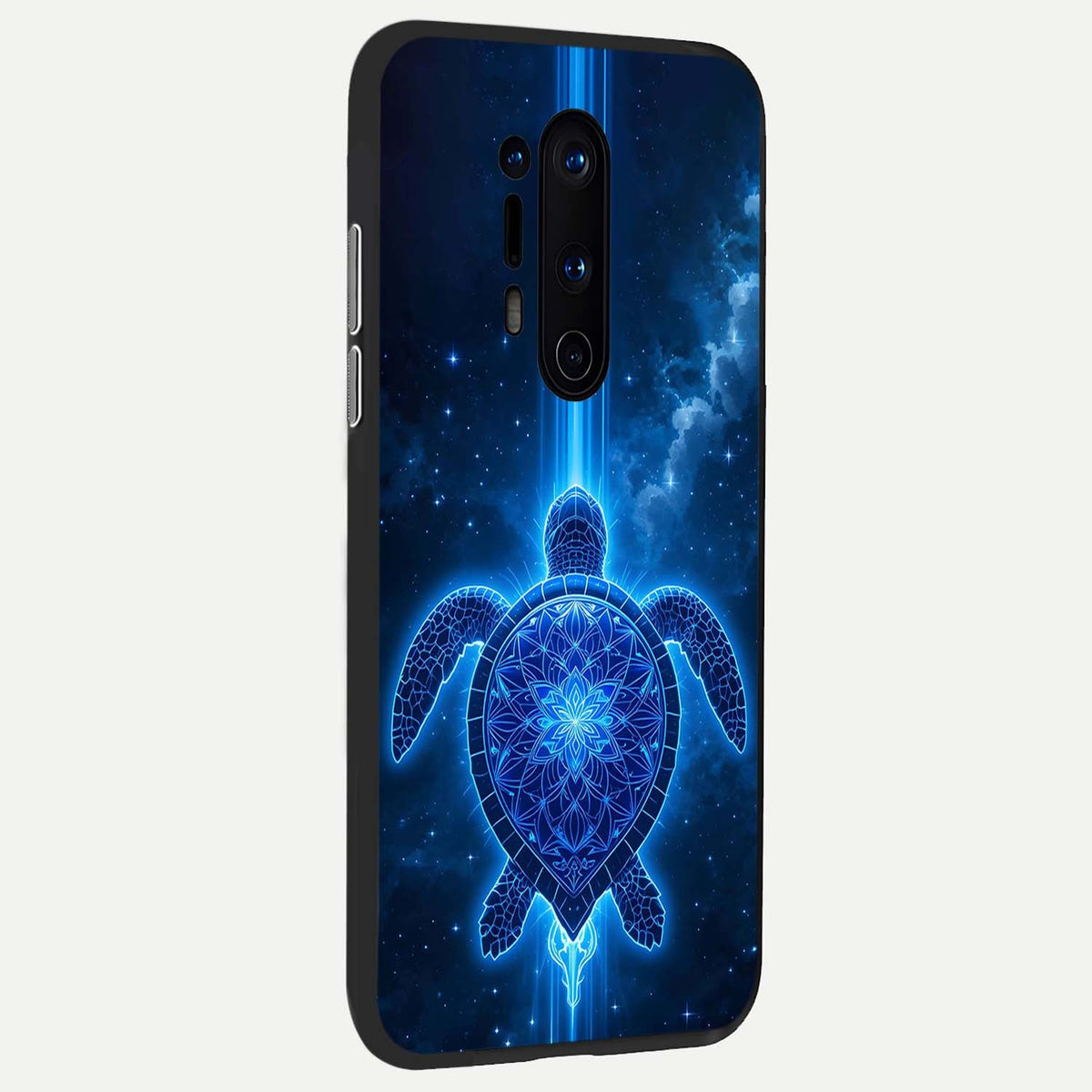  Blue Galaxy Turtle back cover For OnePlus 8 Pro slim fit glass case with vibrant aesthetic design