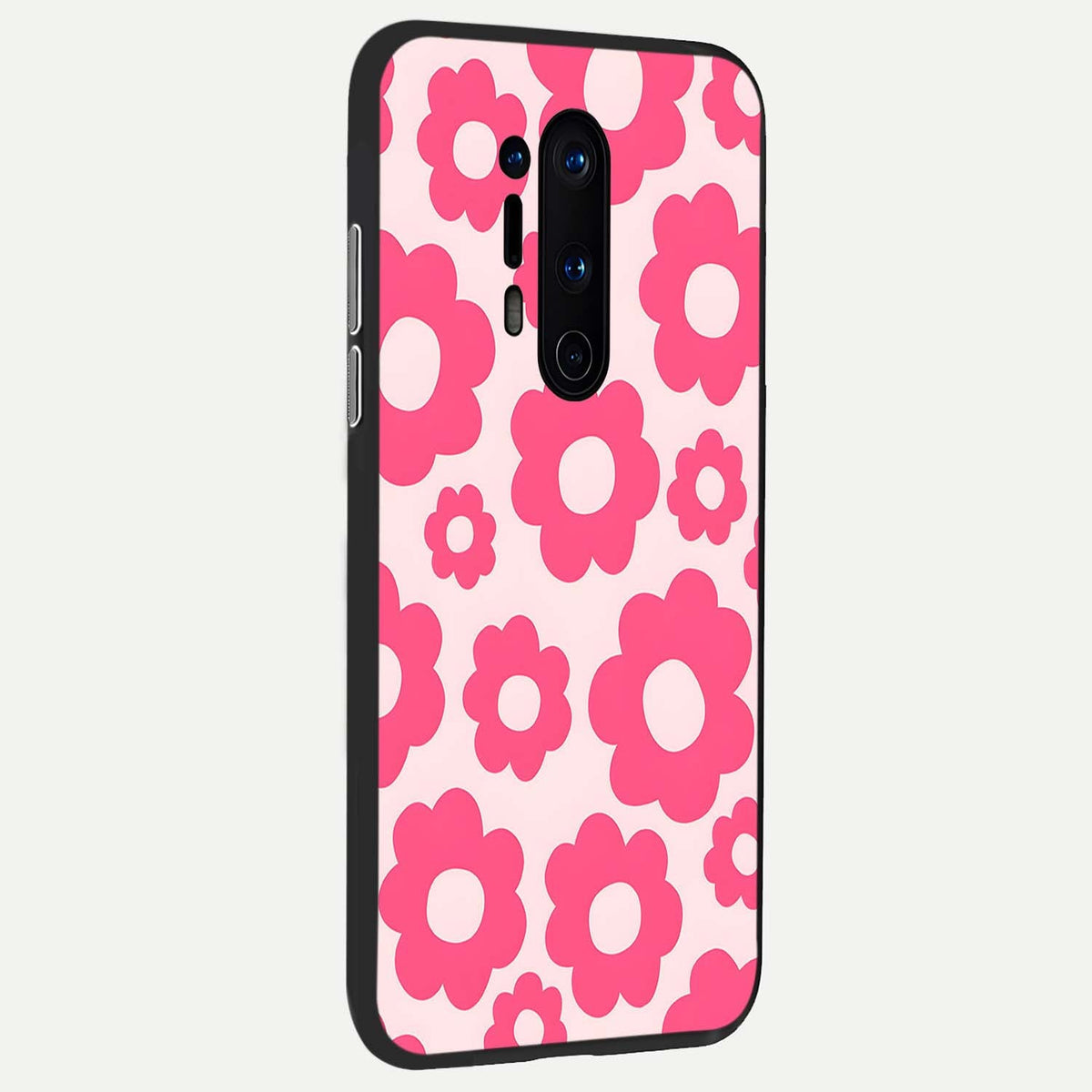  Blush Flower Pop back cover For OnePlus 8 Pro slim fit glass case with vibrant aesthetic design