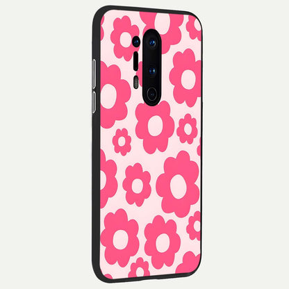  Blush Flower Pop back cover For OnePlus 8 Pro slim fit glass case with vibrant aesthetic design