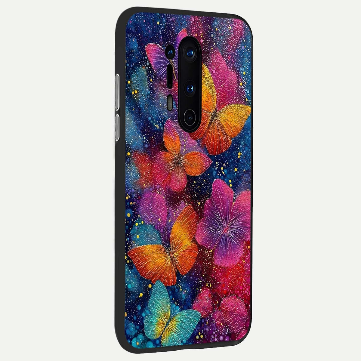  Butterfly Dream Mist back cover For OnePlus 8 Pro slim fit glass case with vibrant aesthetic design