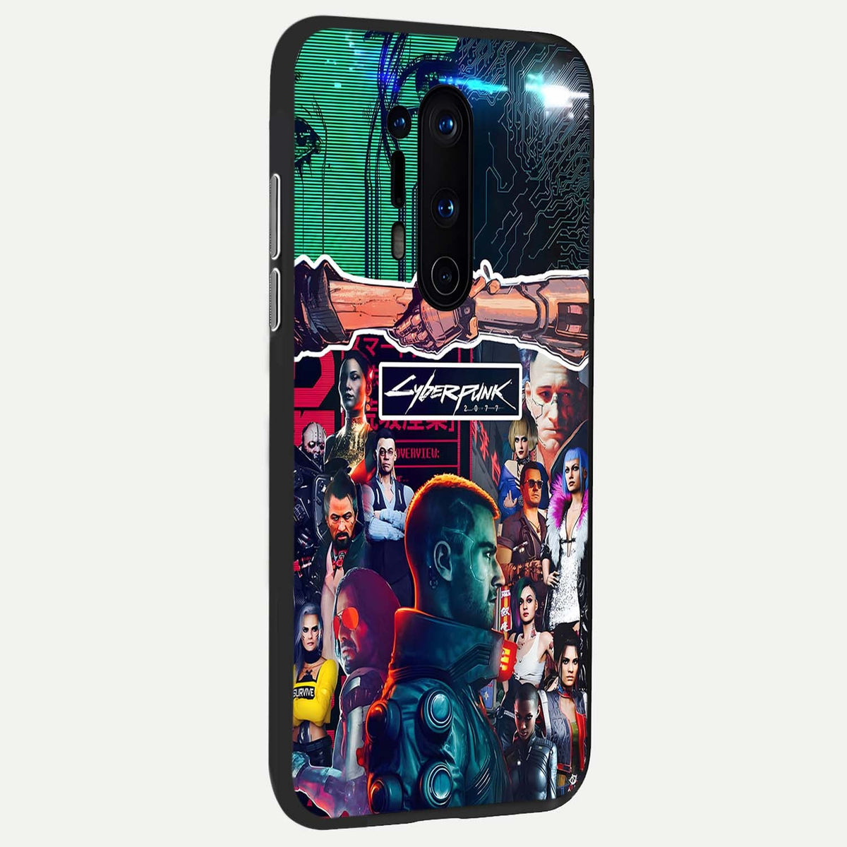  CYBERPUNK Legacy back cover For OnePlus 8 Pro slim fit glass case with vibrant aesthetic design