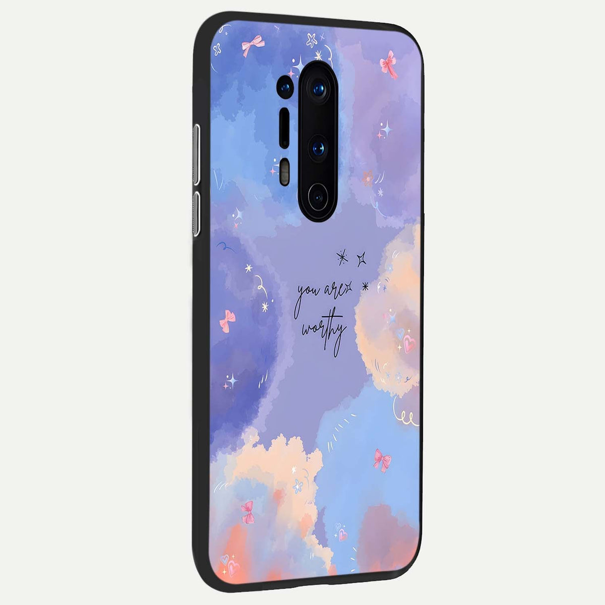  Celestial Cloud Magic back cover For OnePlus 8 Pro slim fit glass case with vibrant aesthetic design