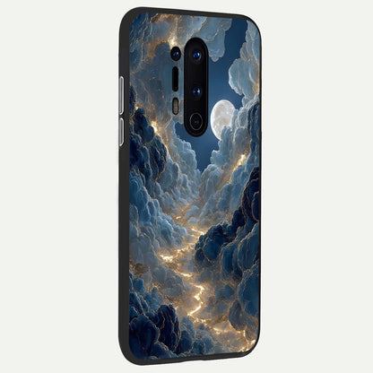  Celestial Cloud Road back cover For OnePlus 8 Pro slim fit glass case with vibrant aesthetic design
