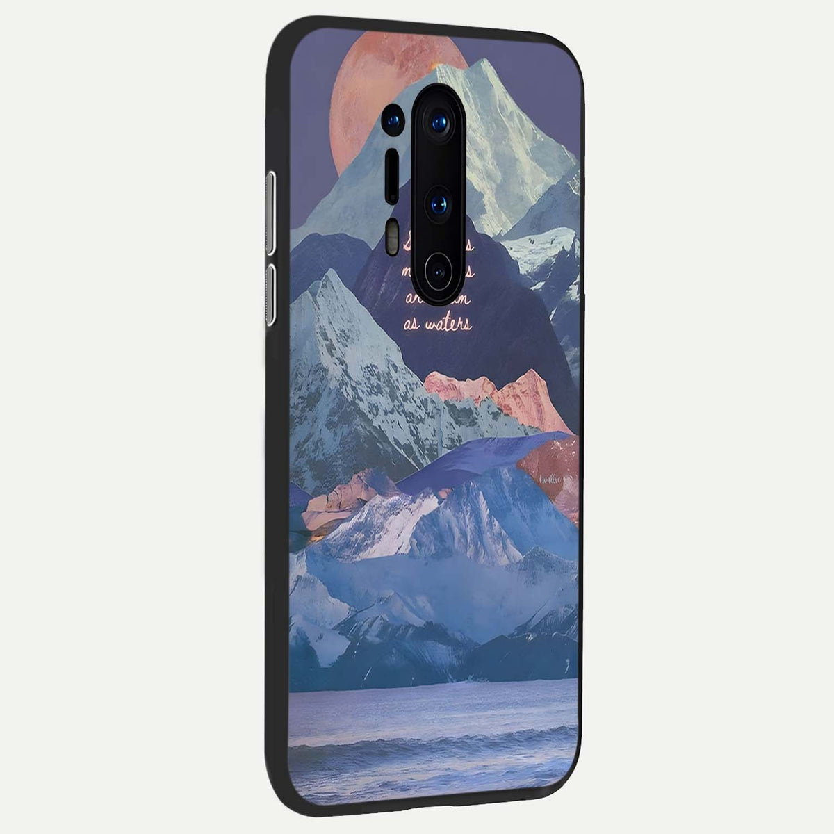  Celestial Mountain Calm back cover For OnePlus 8 Pro slim fit glass case with vibrant aesthetic design