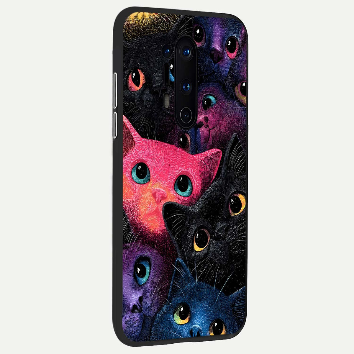  Cosmic Cats Dreams back cover For OnePlus 8 Pro slim fit glass case with vibrant aesthetic design