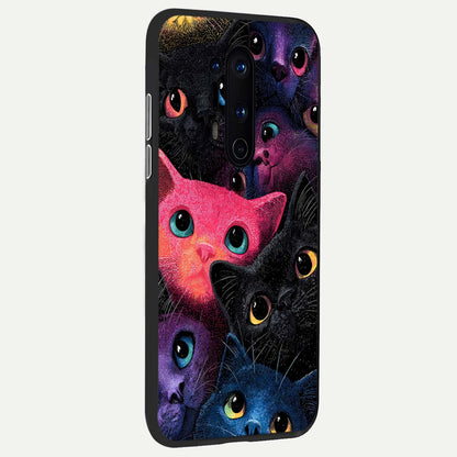  Cosmic Cats Dreams back cover For OnePlus 8 Pro slim fit glass case with vibrant aesthetic design