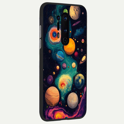  Cosmic Planet Journey back cover For OnePlus 8 Pro slim fit glass case with vibrant aesthetic design