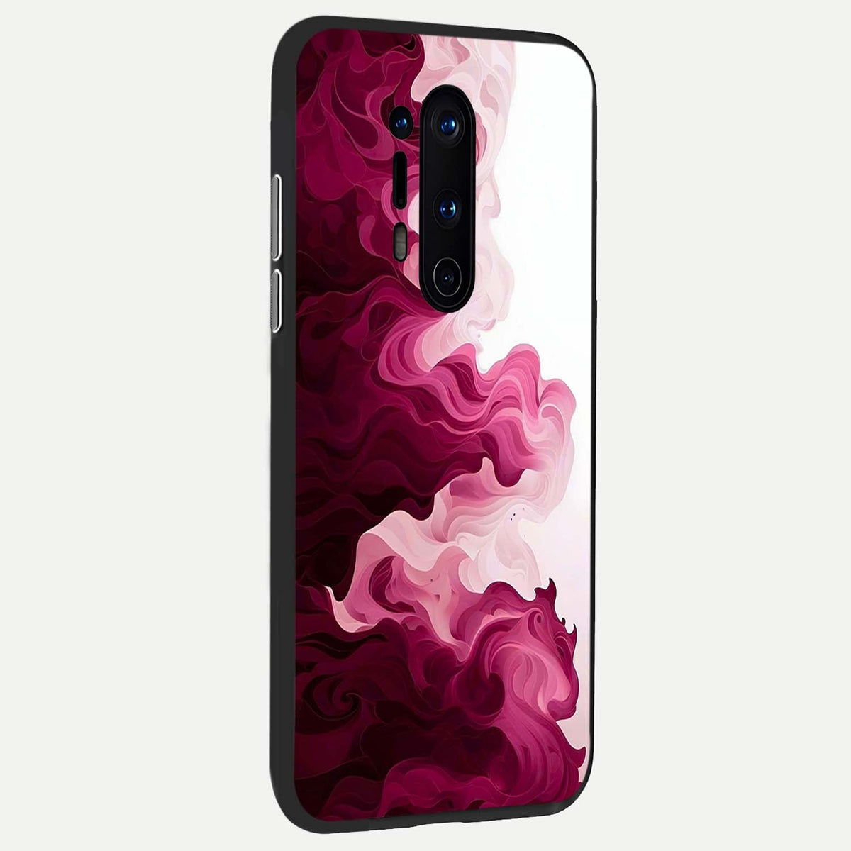  Crimson Wave Flow back cover For OnePlus 8 Pro slim fit glass case with vibrant aesthetic design
