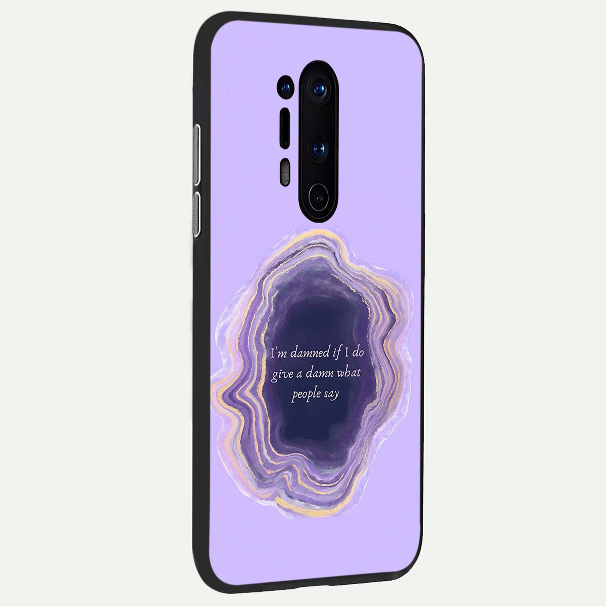  Damned People Quote back cover For OnePlus 8 Pro slim fit glass case with vibrant aesthetic design