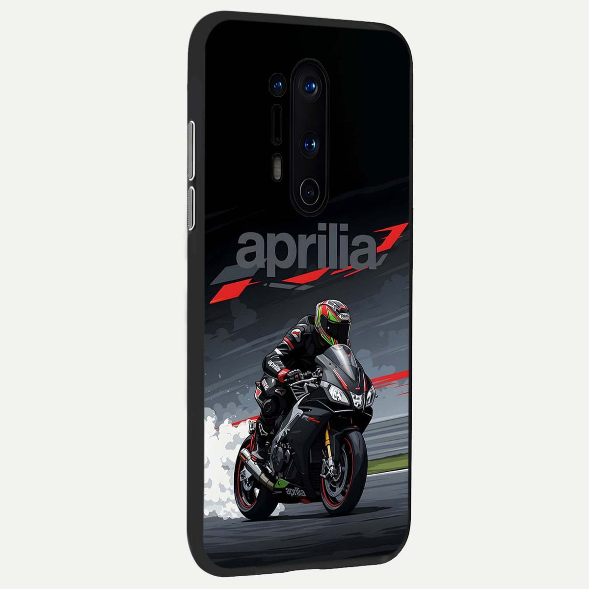  Dark Aprilla back cover For OnePlus 8 Pro slim fit glass case with vibrant aesthetic design