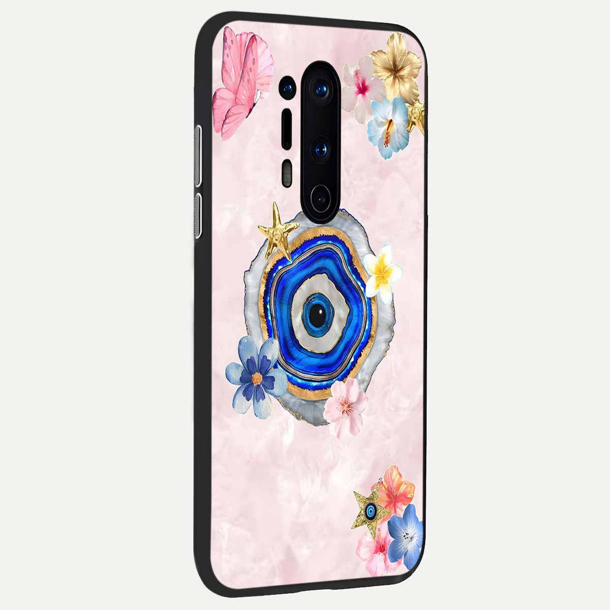  Divine Aura Bloom back cover For OnePlus 8 Pro slim fit glass case with vibrant aesthetic design