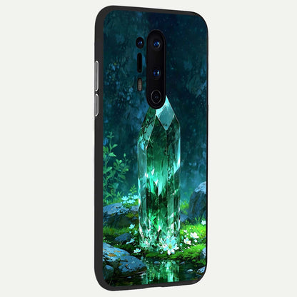  Emerald Light Crystal back cover For OnePlus 8 Pro slim fit glass case with vibrant aesthetic design