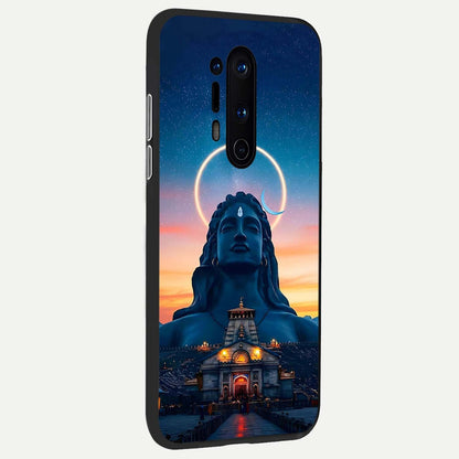  Eternal Shiva Aura back cover For OnePlus 8 Pro slim fit glass case with vibrant aesthetic design