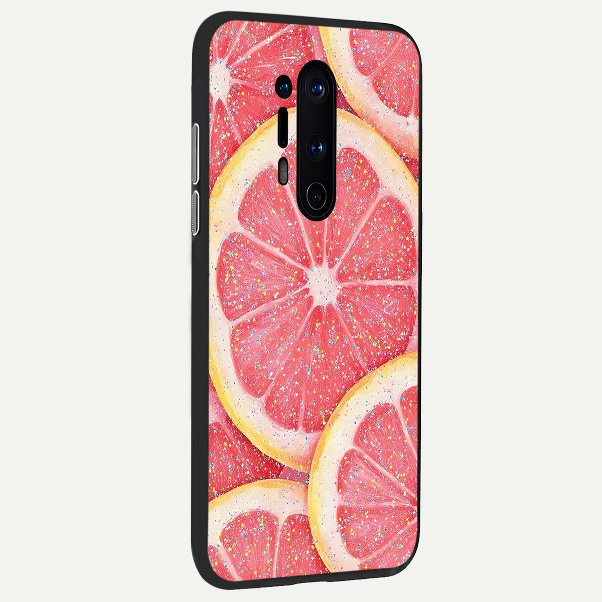  Glitter Grapefruit back cover For OnePlus 8 Pro slim fit glass case with vibrant aesthetic design