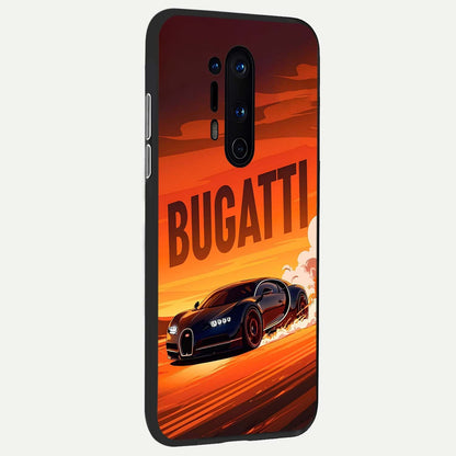  Inferno Bugatti Storm back cover For OnePlus 8 Pro slim fit glass case with vibrant aesthetic design