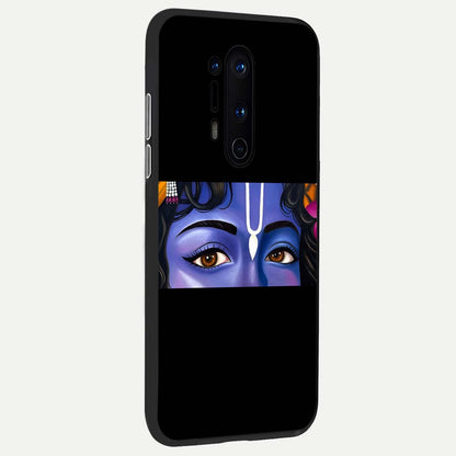  Krishna Eye back cover For OnePlus 8 Pro slim fit glass case with vibrant aesthetic design