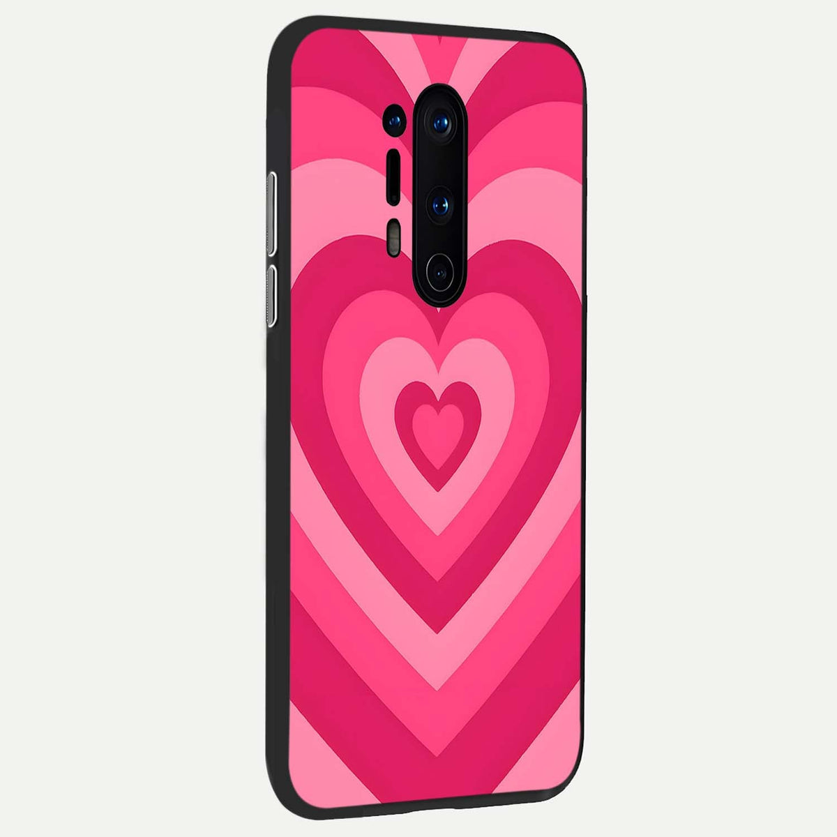  Layered Love Hearts back cover For OnePlus 8 Pro slim fit glass case with vibrant aesthetic design