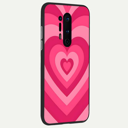  Layered Love Hearts back cover For OnePlus 8 Pro slim fit glass case with vibrant aesthetic design