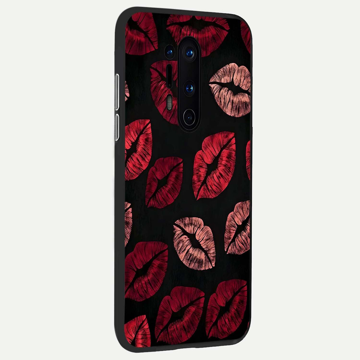  Midnight Kiss Love back cover For OnePlus 8 Pro slim fit glass case with vibrant aesthetic design