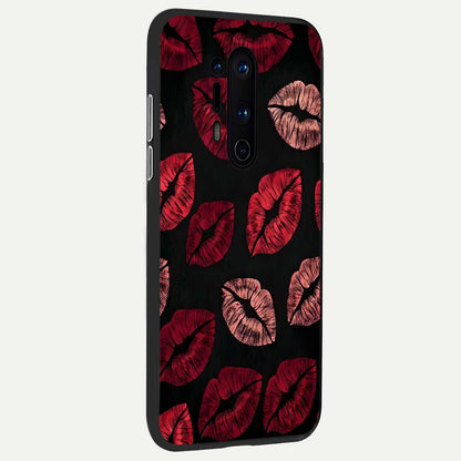  Midnight Kiss Love back cover For OnePlus 8 Pro slim fit glass case with vibrant aesthetic design