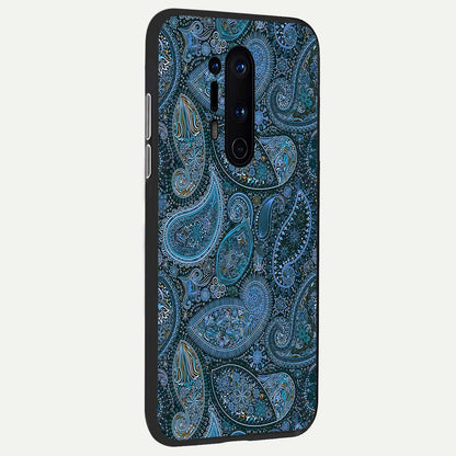  Midnight Paisley Glow back cover For OnePlus 8 Pro slim fit glass case with vibrant aesthetic design