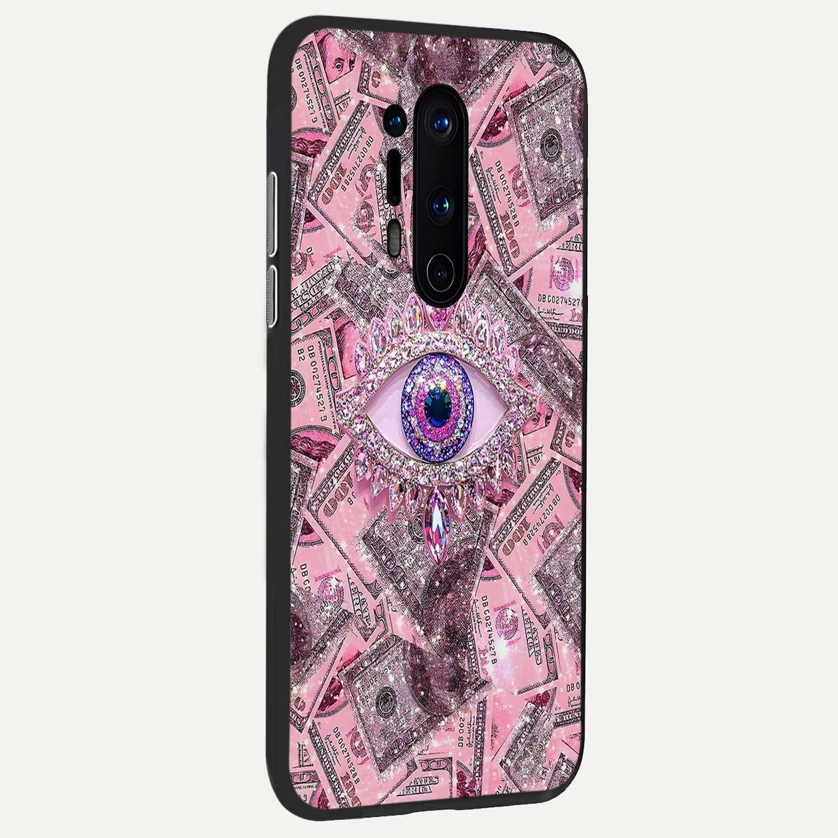  Money Eye Luxe back cover For OnePlus 8 Pro slim fit glass case with vibrant aesthetic design