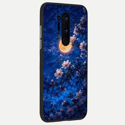  Moonlit Blossoms Night back cover For OnePlus 8 Pro slim fit glass case with vibrant aesthetic design