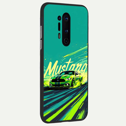  Mustang Bang back cover For OnePlus 8 Pro slim fit glass case with vibrant aesthetic design