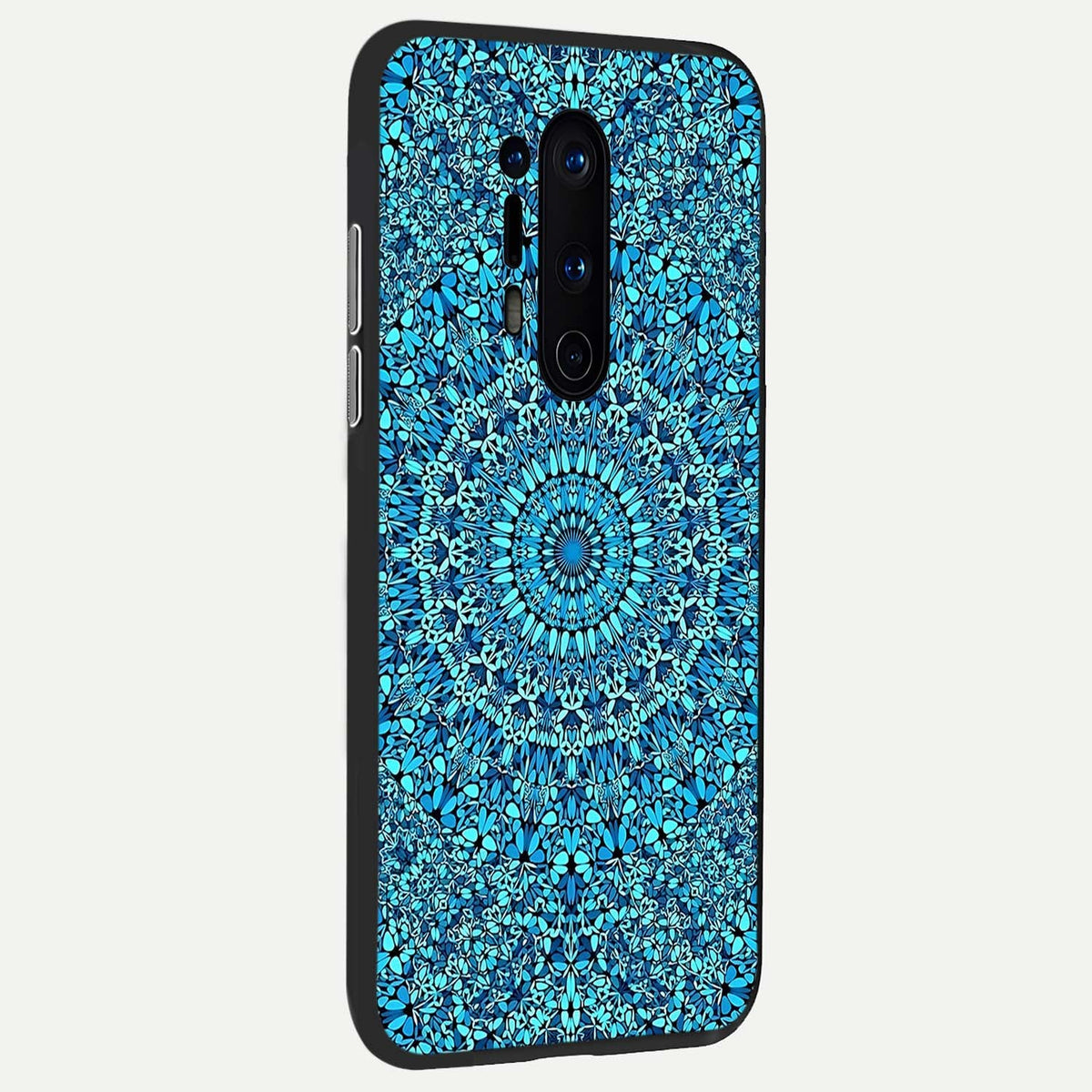  Ocean Bloom Mandala back cover For OnePlus 8 Pro slim fit glass case with vibrant aesthetic design