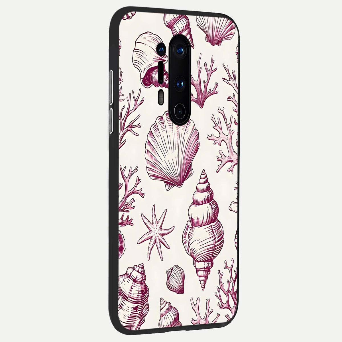  Pink Power Sparks back cover For OnePlus 8 Pro slim fit glass case with vibrant aesthetic design
