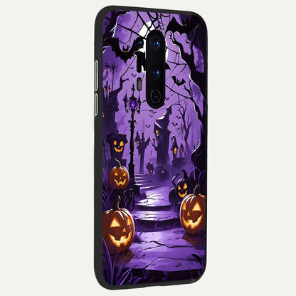  Pumpkin Patch Halloween back cover For OnePlus 8 Pro slim fit glass case with vibrant aesthetic design