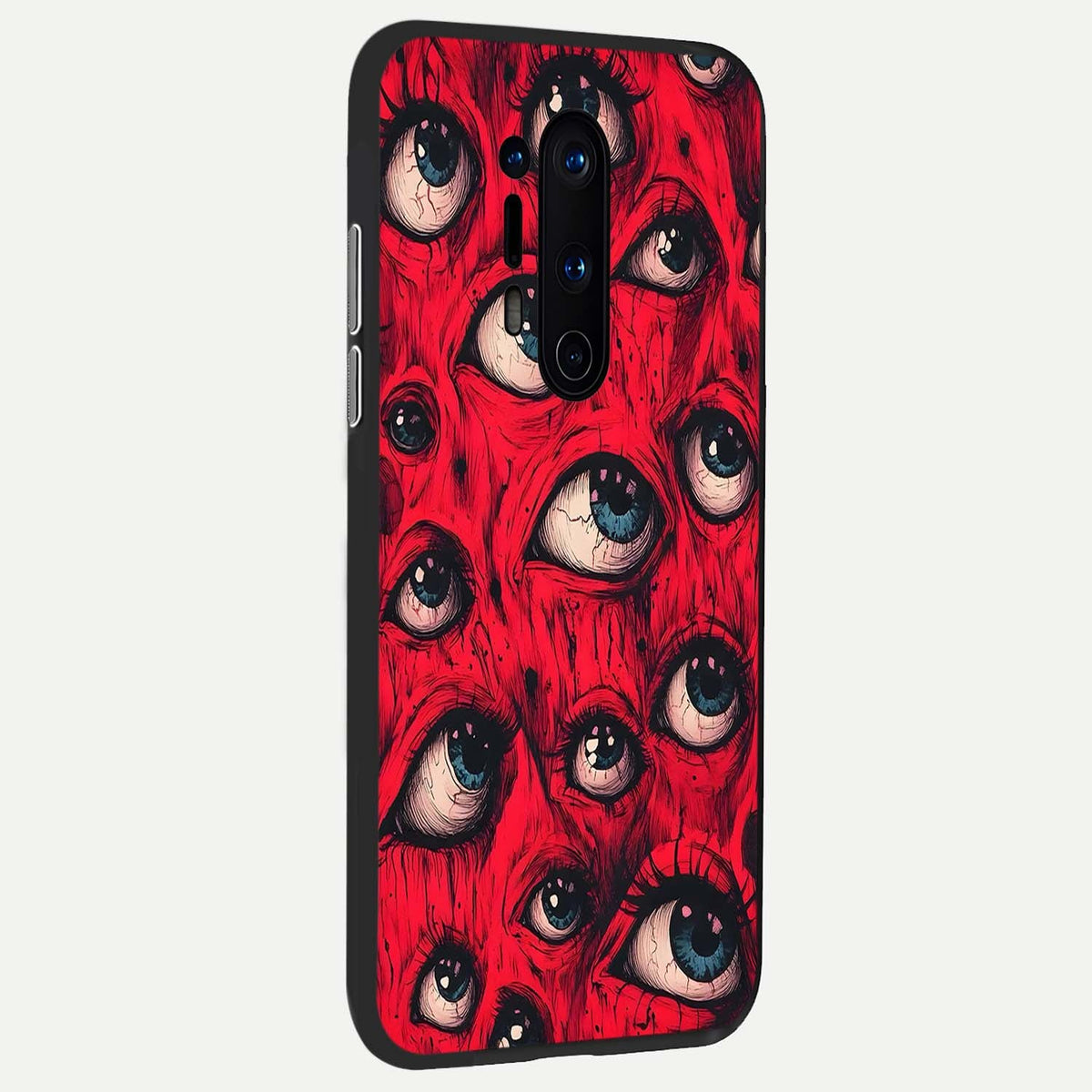  Red Eyes Pattern back cover For OnePlus 8 Pro slim fit glass case with vibrant aesthetic design